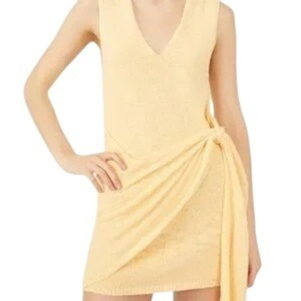 Free People Beach Womens XS Poppy Sweater Mini Dress in Sunrise Peach
